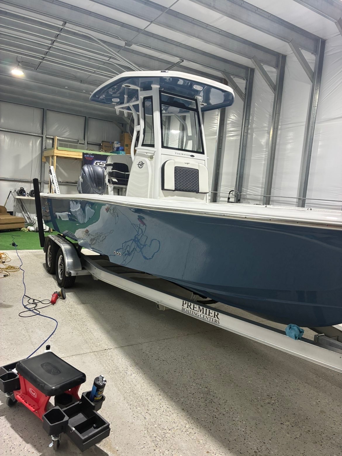 Blue bay boat · full topside detail