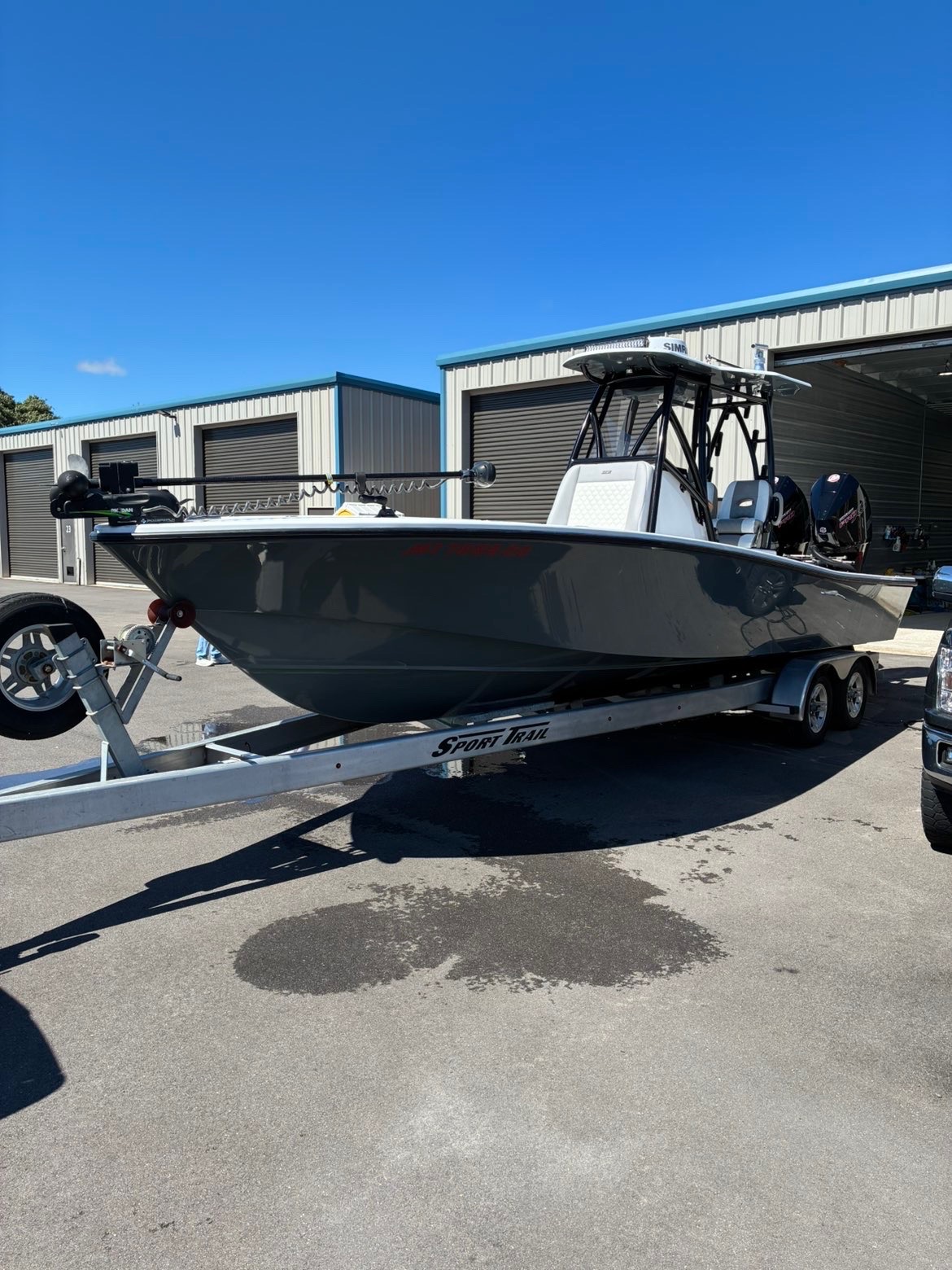 Gray bay boat · ceramic & gloss restoration